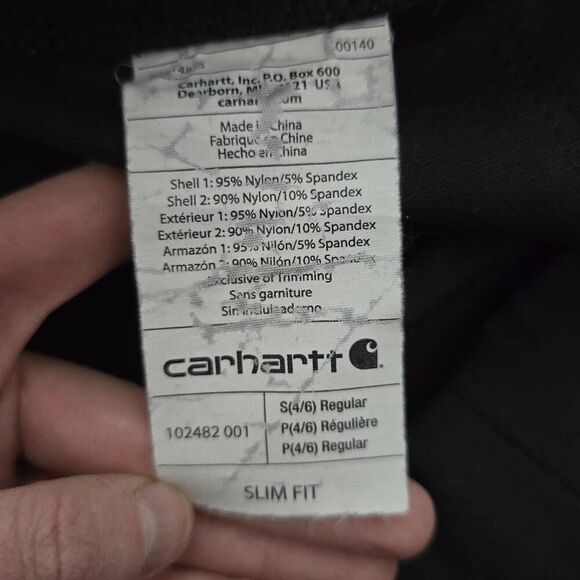 Carhartt Women's Stretch Fit High-Rise Force Midweight Utility Leggings Black - Picture 6 of 6